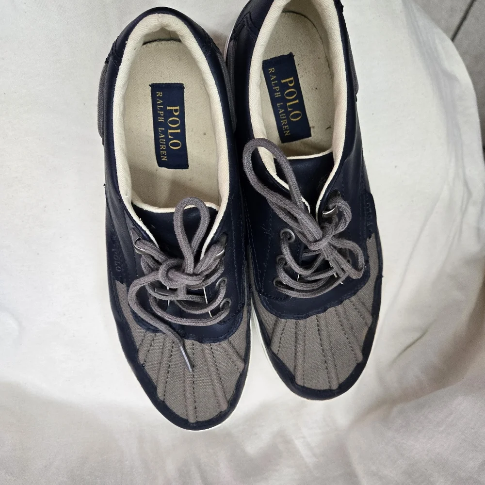 Polo by Ralph Lauren Men's Navy and Gray Casual Shoes. Size 8.5